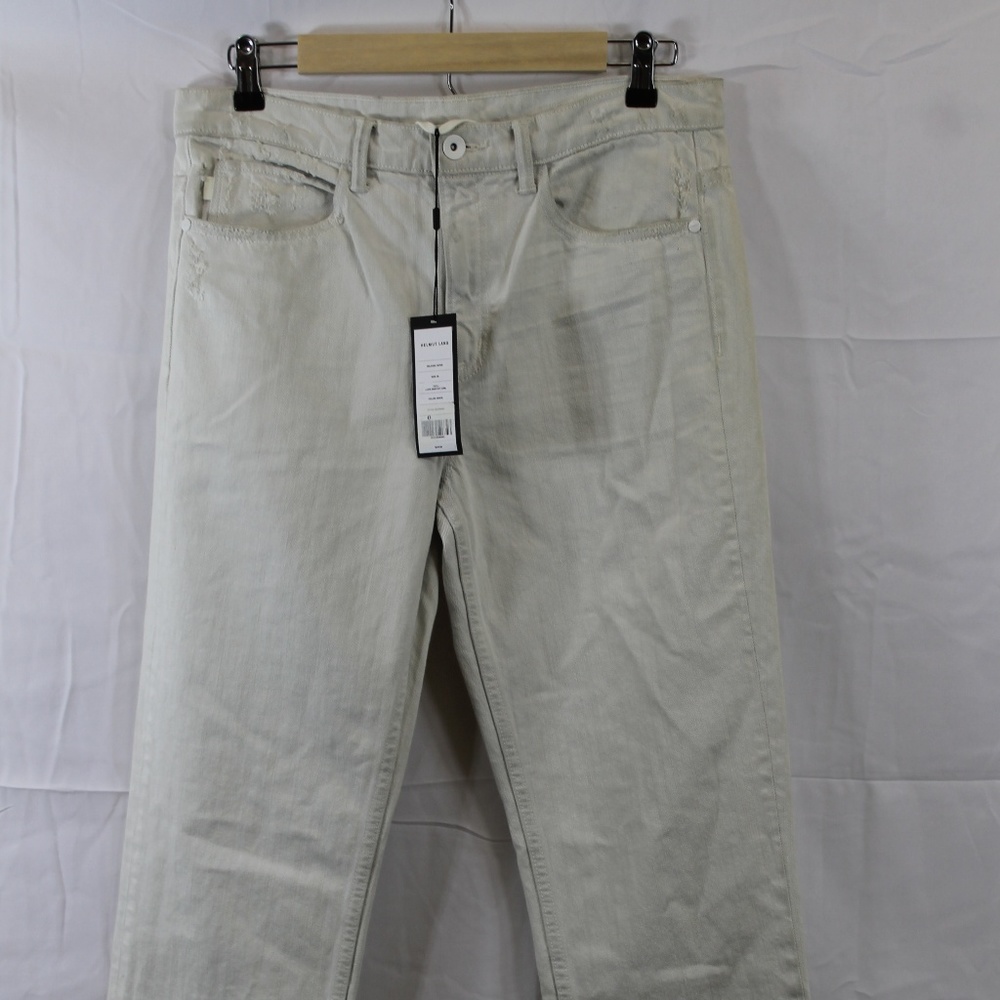 Helmut Lang Off White Relaxed Taper Jeans Size 28